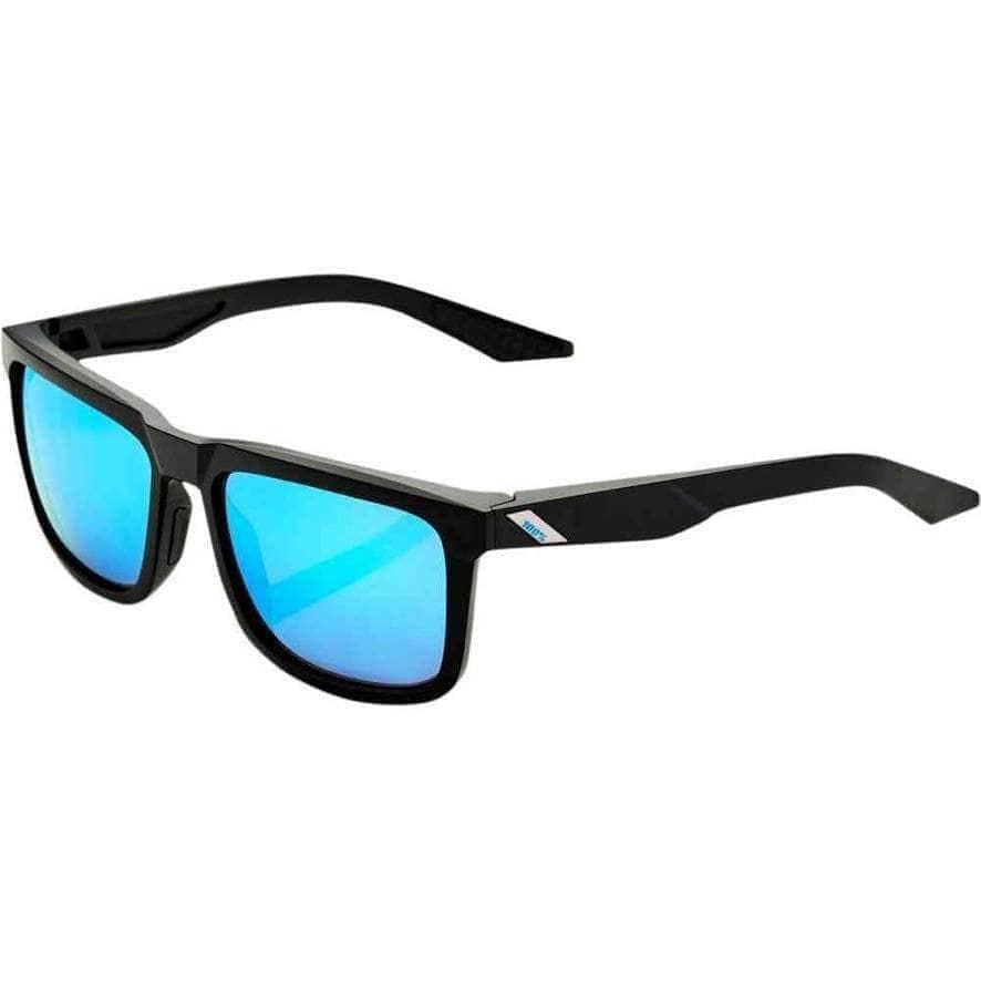 100% Blake Matte Black - HiPER Blue Multilayer Mirror Lens Apparel - Apparel Accessories - Sunglasses