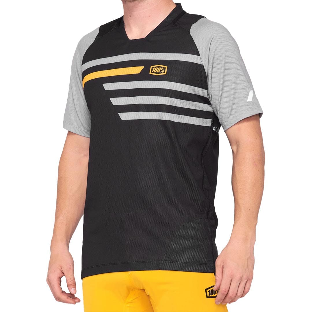 100% Celium Jersey Black/Mustard / Large Apparel - Clothing - Men's Jerseys - Mountain