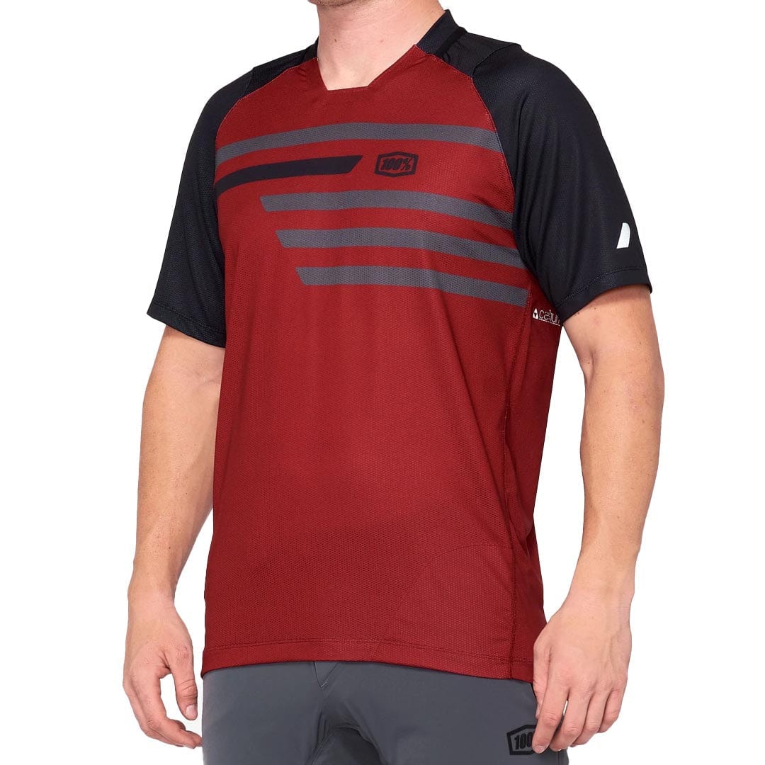 100% Celium Jersey Brick/Black / XL Apparel - Clothing - Men's Jerseys - Mountain