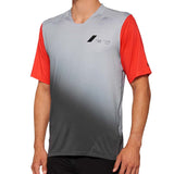 100% Celium Short Sleeve Jersey Grey/Racer Red / Small Apparel - Clothing - Men's Jerseys - Mountain