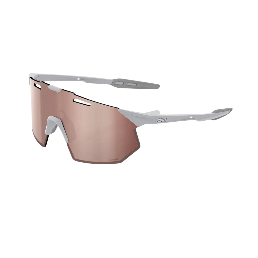 100% Hypercraft SQ Matte Stone Grey/HiPER® Crimson Silver Mirror Lens Apparel - Apparel Accessories - Sunglasses