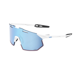 100% Hypercraft SQ Soft Tact White/HiPER® Blue Multilayer Lens Apparel - Apparel Accessories - Sunglasses