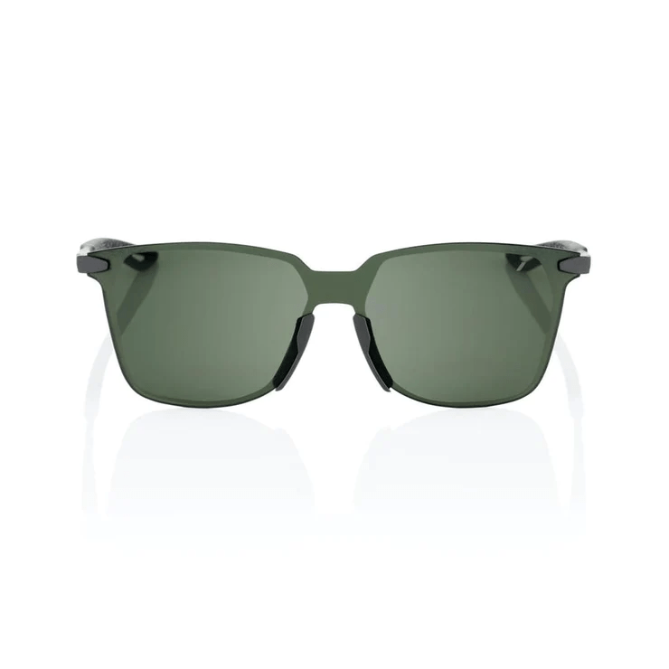100% Legere Square - Matte Black - Grey Green Lens Apparel - Apparel Accessories - Sunglasses