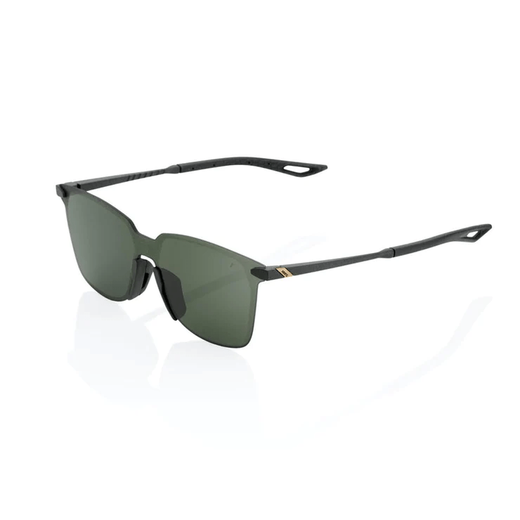 100% Legere Square - Matte Black - Grey Green Lens Apparel - Apparel Accessories - Sunglasses