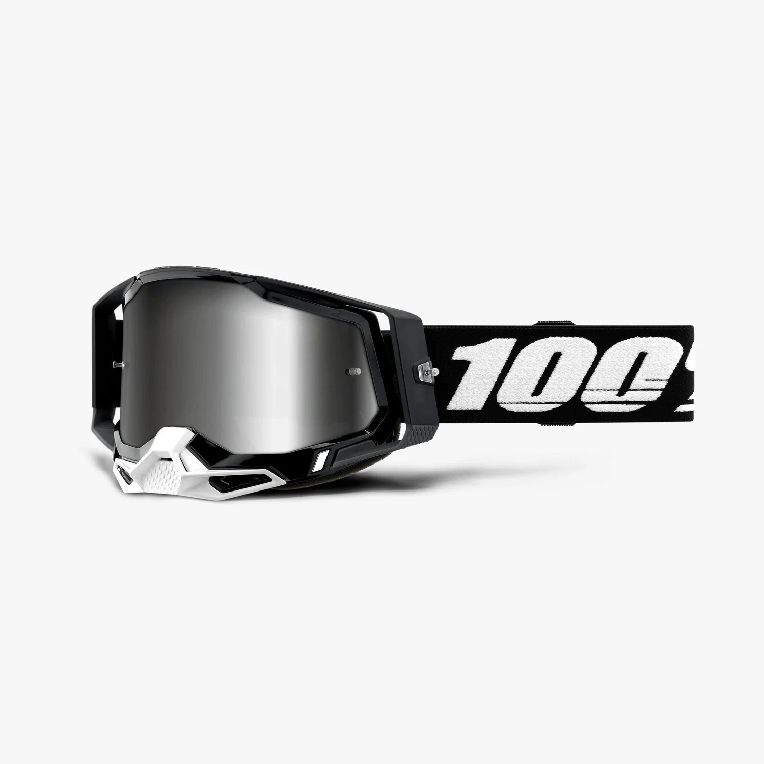 100% Racecraft 2 Black, Silver Mirror Lens Apparel - Apparel Accessories - Goggles