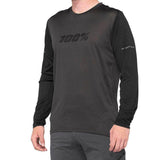 100% Ridecamp Long Sleeve Jersey Black/Charcoal / S Apparel - Clothing - Men's Jerseys - Mountain