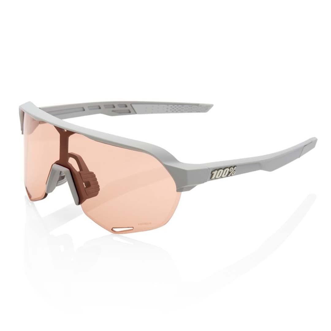 100% S2 Soft Tact Stone Grey/HiPER Coral Lens Apparel - Apparel Accessories - Sunglasses