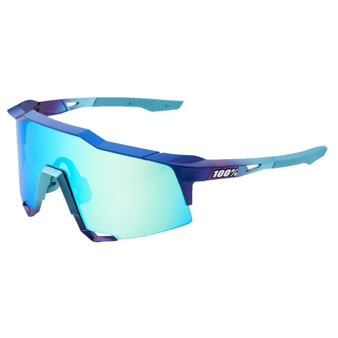 100% Speedcraft Matte Metallic Into the Fade - Blue Topaz Multilayer Mirror Lens Apparel - Apparel Accessories - Sunglasses