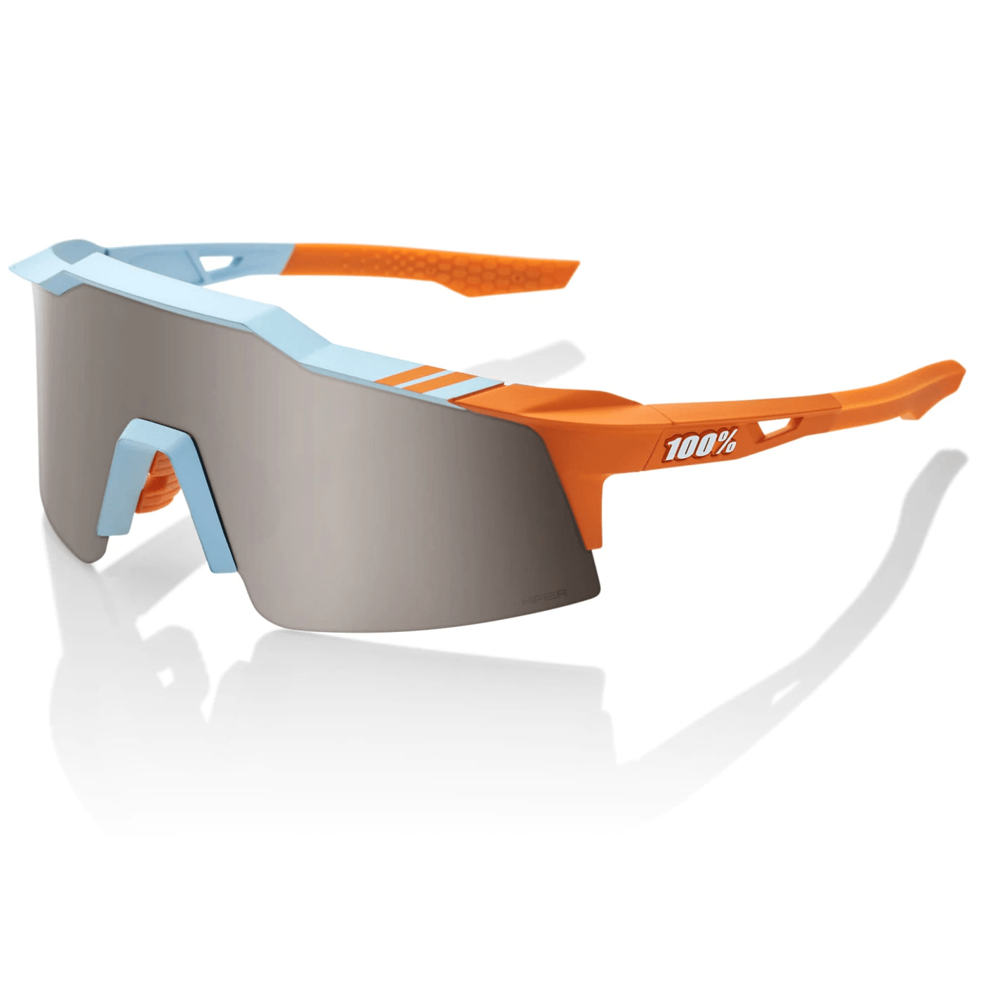 100% Speedcraft SL TwoTone Orange-Blue - HiPER Silver Mirror Lens Apparel - Apparel Accessories - Sunglasses