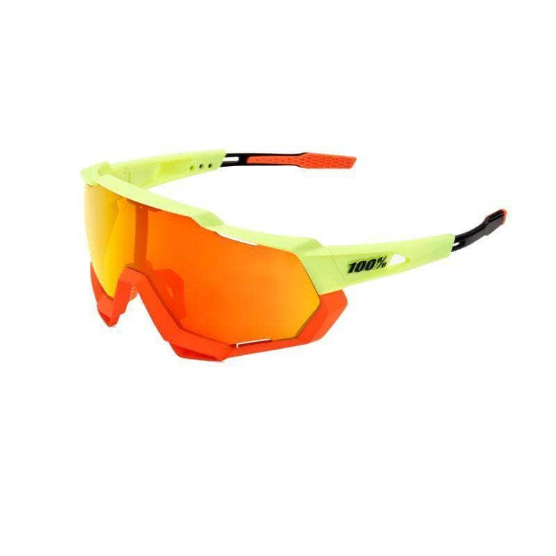 100% Speedtrap Soft Tact Oxyfire - HiPER Red Multilayer Lens Apparel - Apparel Accessories - Sunglasses