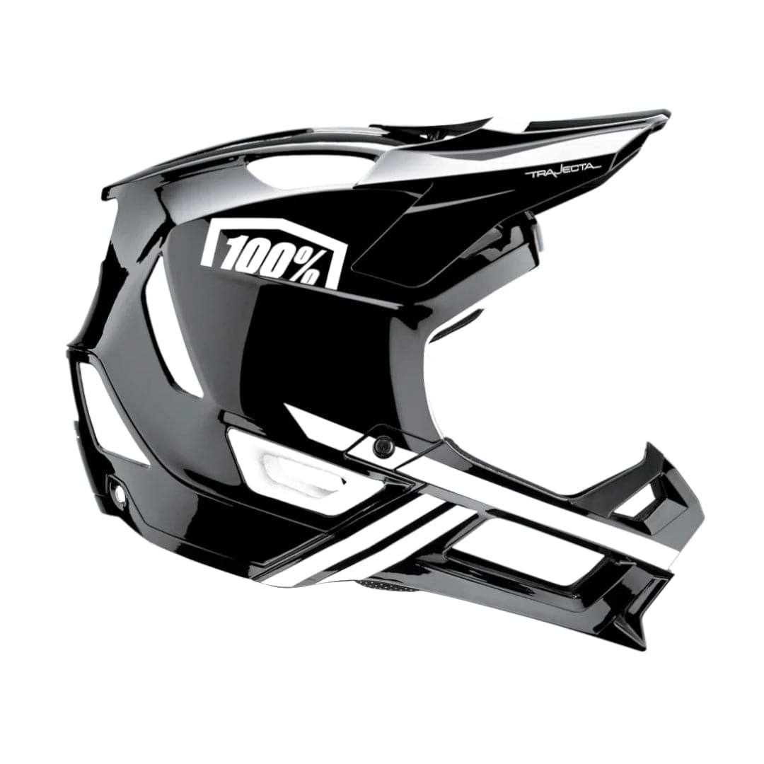 100% Trajecta Helmet W/ Fidlock Black/White / Small Apparel - Apparel Accessories - Helmets - Mountain - Full Face