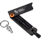 Wolf Tooth Components 6-Bit Hex Wrench Multi-Tool with Keyring - Black