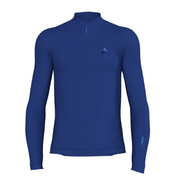 7mesh Ashlu Merino Jersey LS Men's Bottle Blue / X-Small Apparel - Clothing - Men's Jerseys - Road