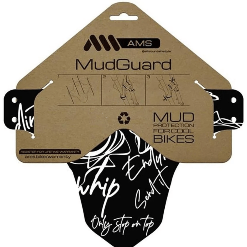 All Mountain Style Mud Guard Signature White Accessories - Frame Protection