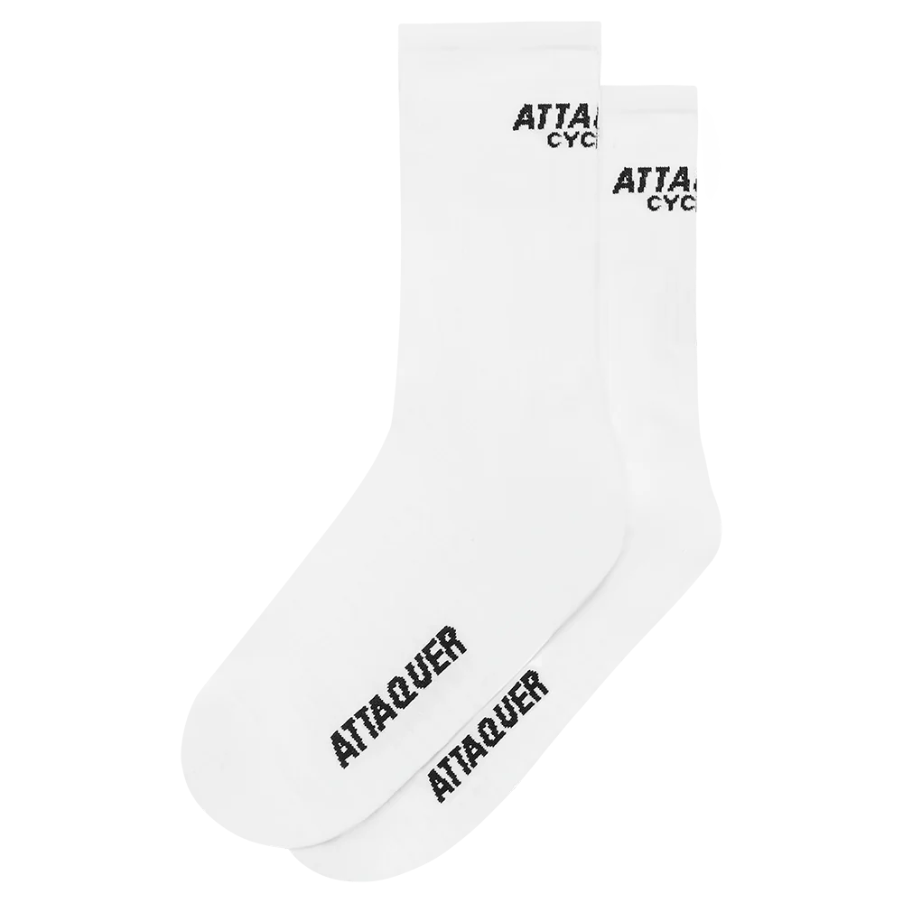Attaquer Club Logo Socks White / S Apparel - Clothing - Socks