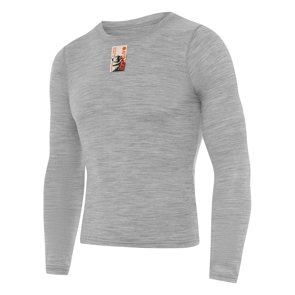 Attaquer Merino LS Base Layer Grey / XS Apparel - Clothing - Men's Jerseys - Road