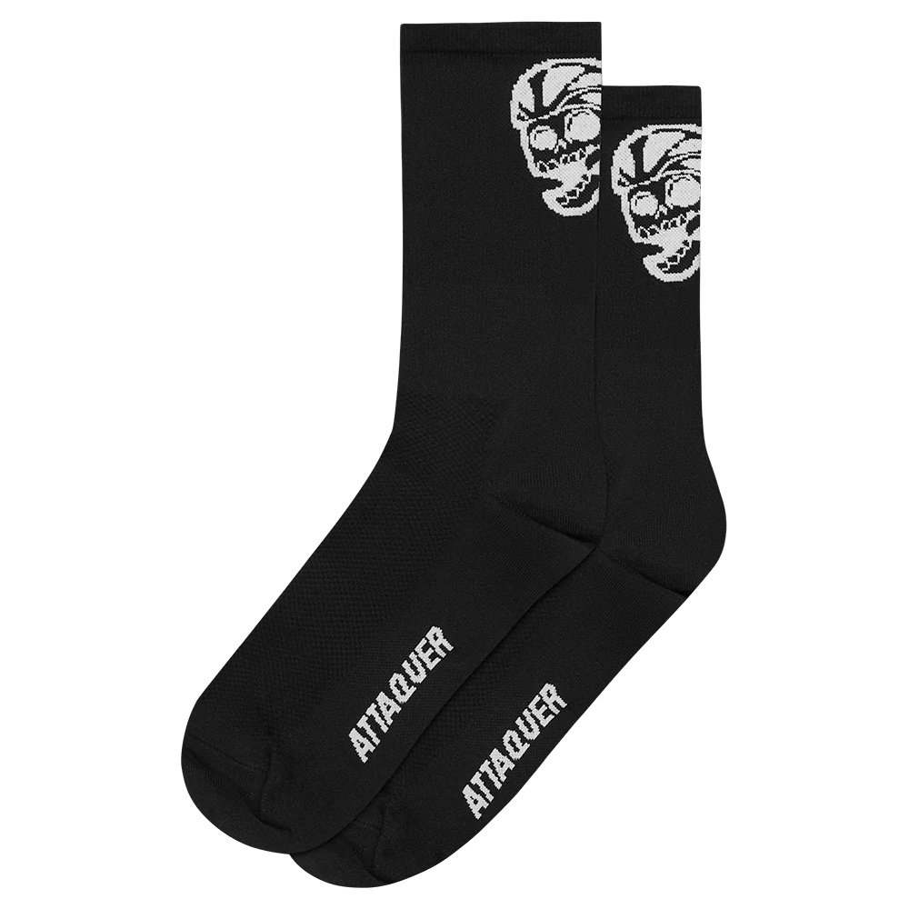 Attaquer Skull Logo Socks Black / S Apparel - Clothing - Socks