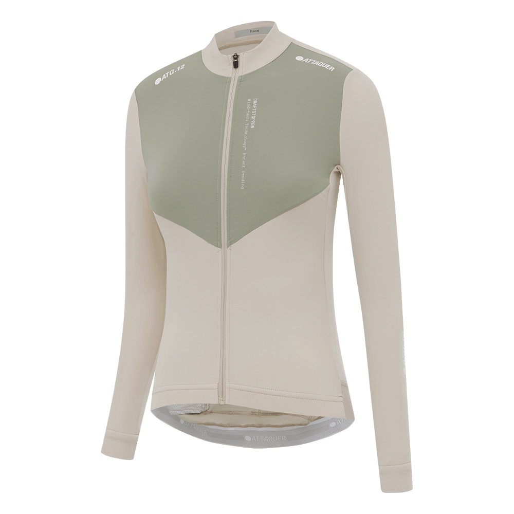 Attaquer Women's Race Winter LS Jersey Eggshell / XXS Apparel - Clothing - Men's Jerseys - Road