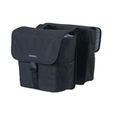 Basil Go Double Bag Solid Black Panniers