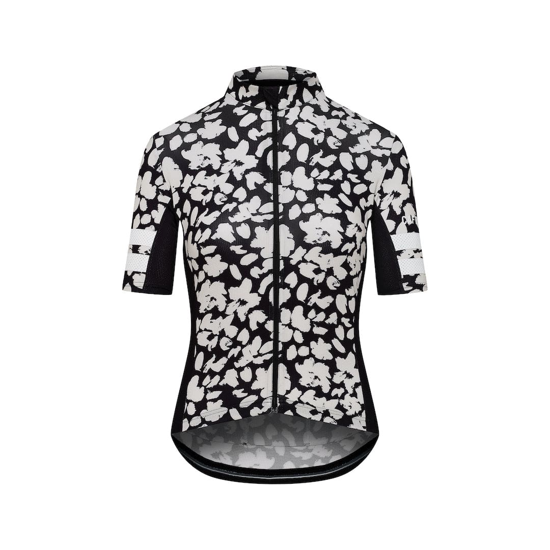 Café du Cycliste Men's Floriane Jersey Black Print / XS Apparel - Clothing - Men's Jerseys - Road