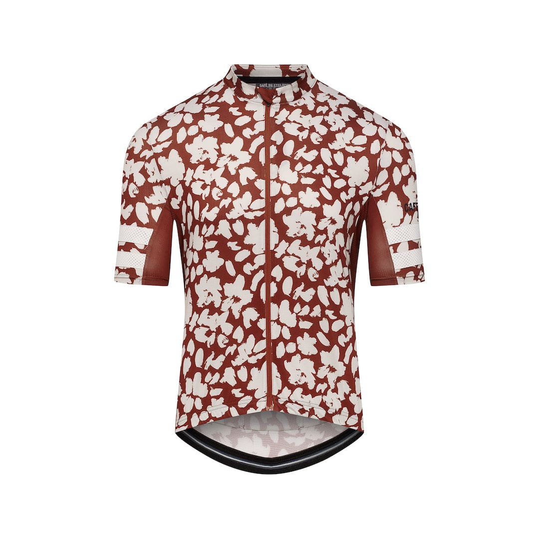 Café du Cycliste Men's Floriane Jersey Sequoia Print / XS Apparel - Clothing - Men's Jerseys - Road