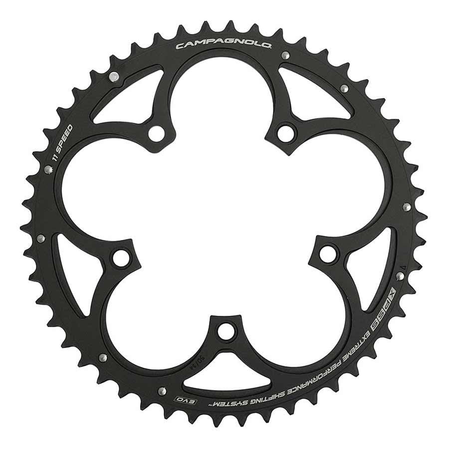 Campagnolo FC-CO053 Chainring for 2011-2014 SR/RE/CH Campagnolo, FC-CO053, Chainring, Teeth: 53, Speed: 11, BCD: 135, Bolts: 5, Outer, Alloy, Grey Parts - Chainrings