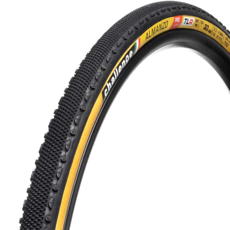 Challenge Almanzo Pro Challenge, Almanzo Pro, Tire, 700x33C, Folding, Tubeless Ready, Smart, SuperPoly, PPS2, 260TPI, Tanwall / 700 Road Tires