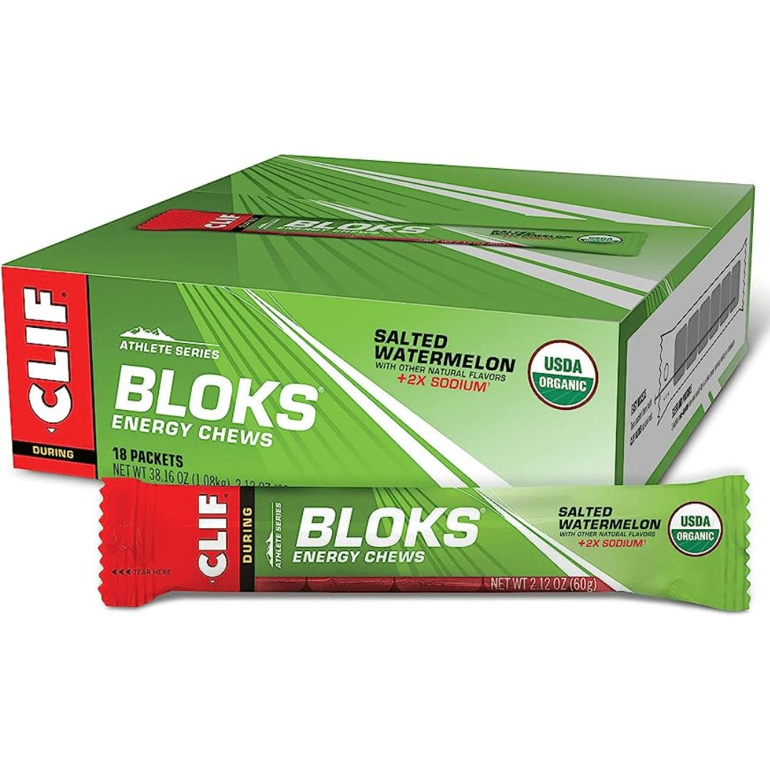 CLIF BLOKS Energy Chews Box of 18 Salted Watermelon Other - Nutrition - Gummies