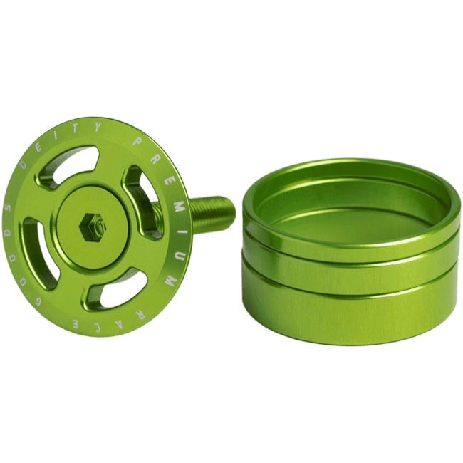Deity Crosshair Topcap and headset spacers 1-1/8'' Green Parts - Headsets
