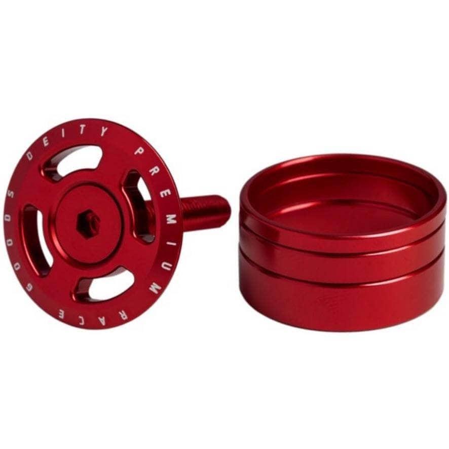 Deity Crosshair Topcap and headset spacers 1-1/8'' Red Parts - Headsets