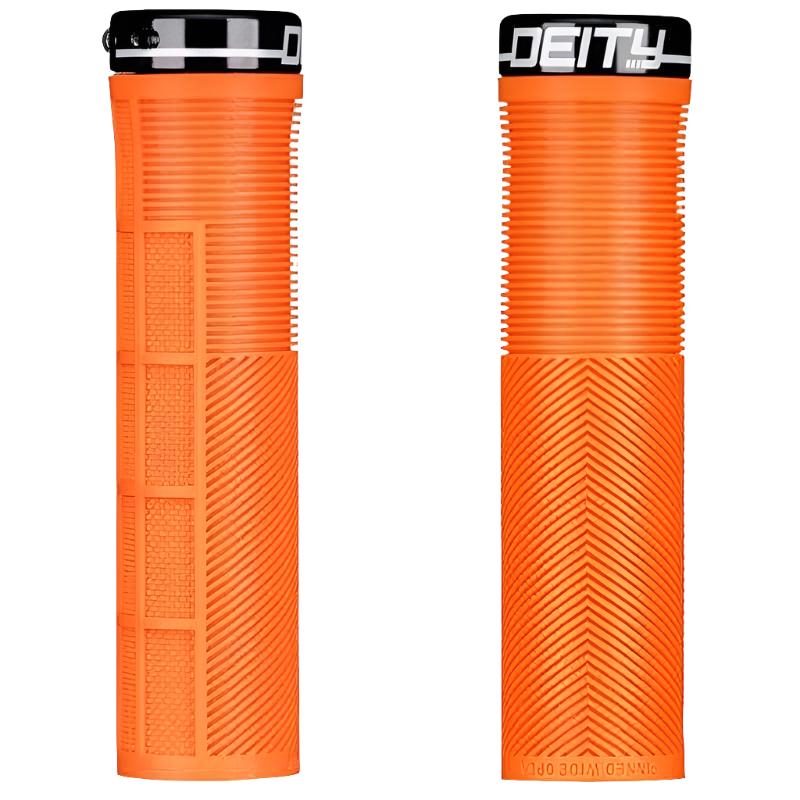 Deity Knuckleduster Grips Orange Parts - Handlebar Grips