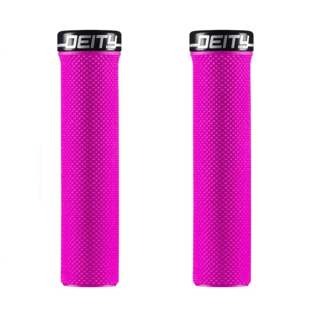 Deity Slimfit Grips Pink / 132mm Parts - Handlebar Grips