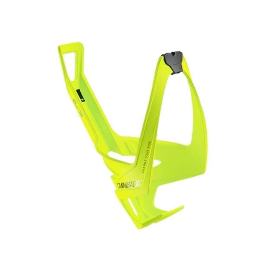 Elite Cannibal XC Composite Bottle Cage Gloss Fluo Yellow/Black Graphic Accessories - Bottle Cages