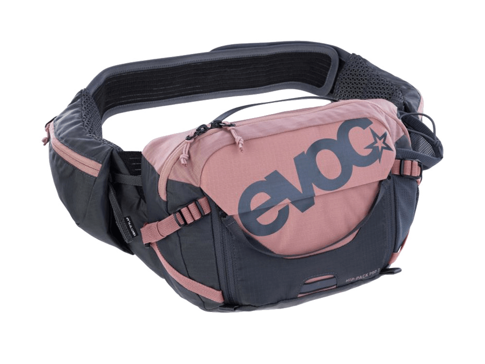 EVOC Hip Pack Pro 3 +1.5L Bladder Dusty Pink/Carbon Grey Accessories - Bags - Hip Bags