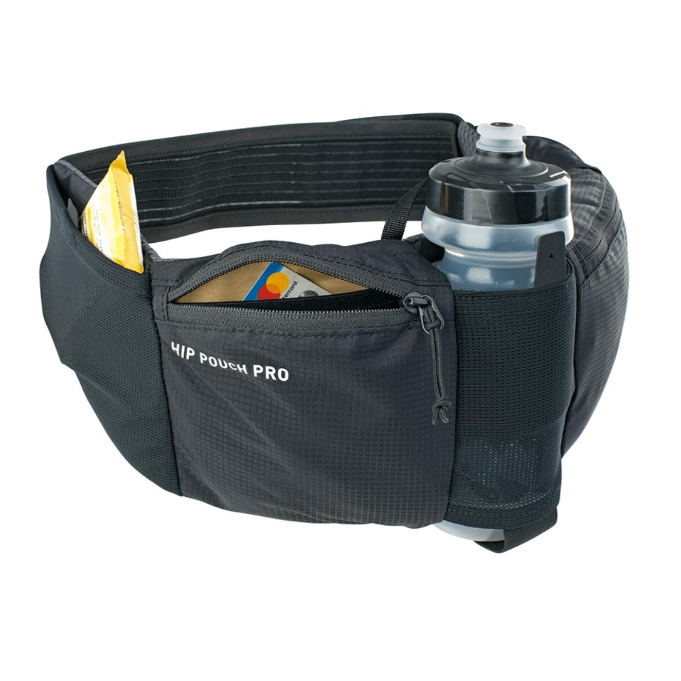 EVOC Hip Pouch Pro 1.5L + Drink Bottle Black Hip Packs