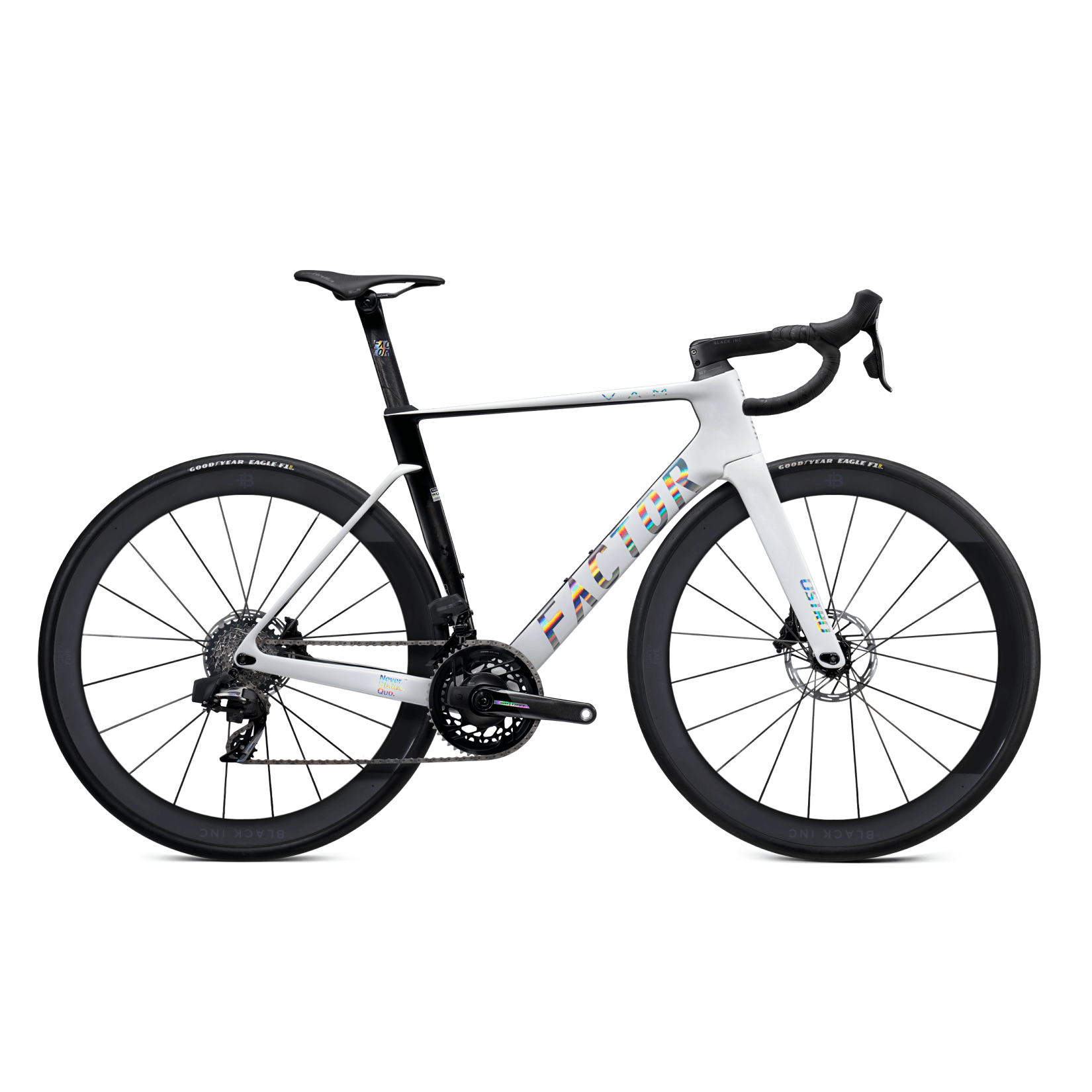 Factor OSTRO VAM 2.0 Force w/Power Meter/Black Inc 45 White Chrome / 45cm Bikes - Road