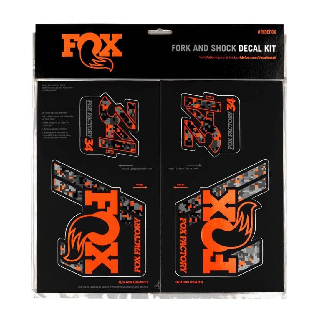 FOX Factory 34 Decal Kit Digi-Cam Accessories - Frame Protection