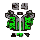 FOX Factory 34 Decal Kit Green Accessories - Frame Protection