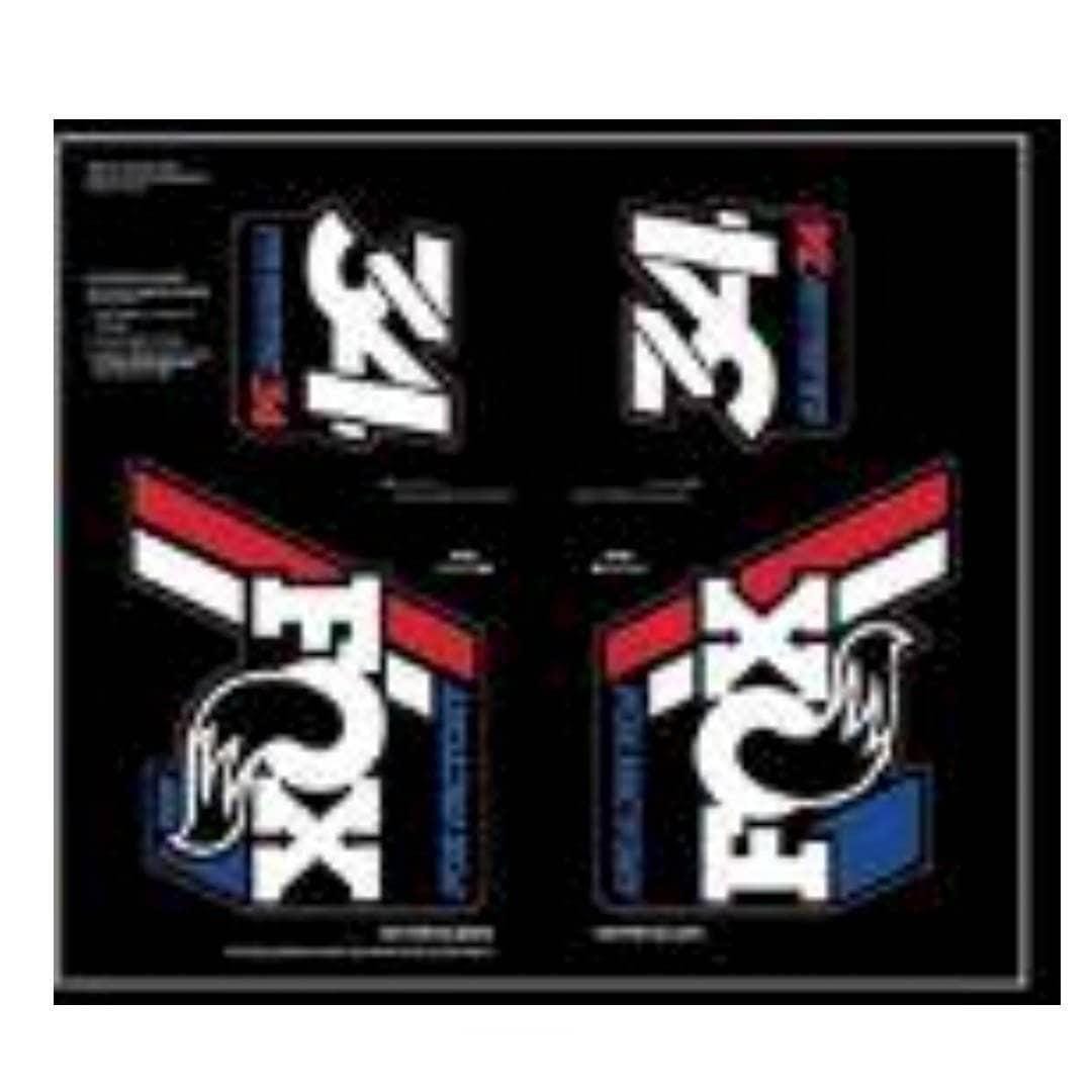 FOX Factory 34 Decal Kit Red, White & Blue Accessories - Frame Protection