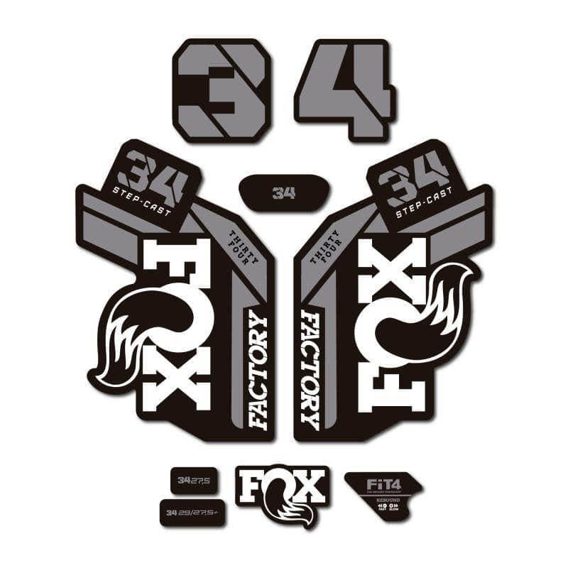 FOX Factory 34 Decal Kit White Accessories - Frame Protection