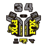 FOX Factory 34 Decal Kit Yellow Accessories - Frame Protection