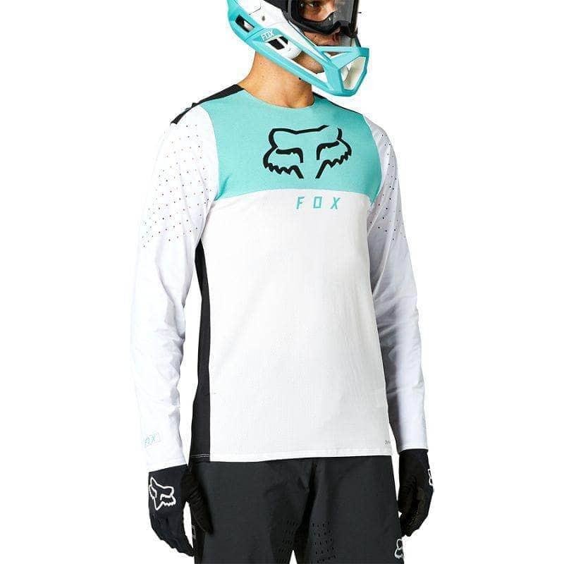 Fox Racing Flexair Delta LS Jersey White / Small Apparel - Clothing - Men's Jerseys - Mountain