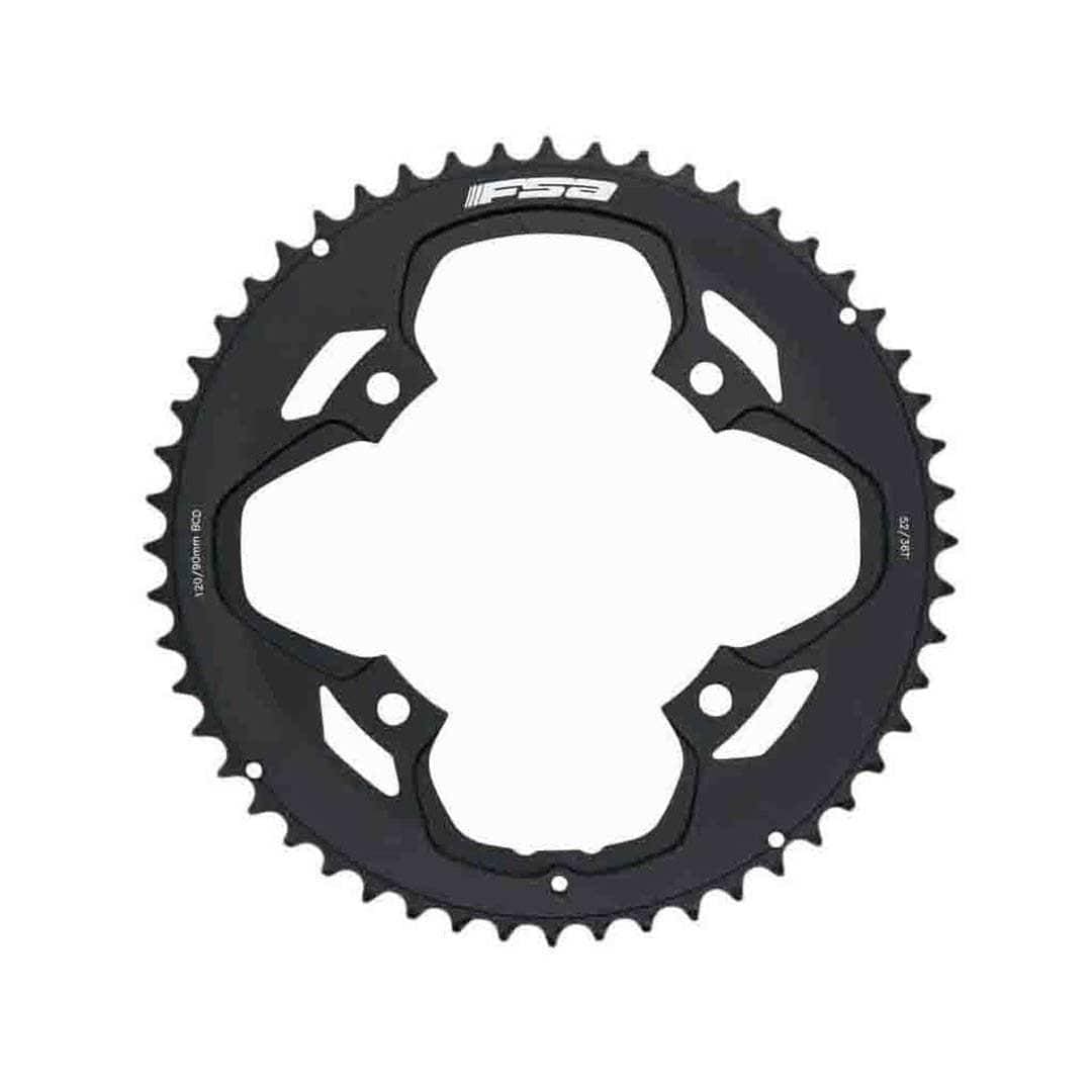 FSA Chainring, Pro Road Omega/Vero Pro, 52T, 4 x 120mm BCD, N-10/11, Black (WC065) Parts - Chainrings