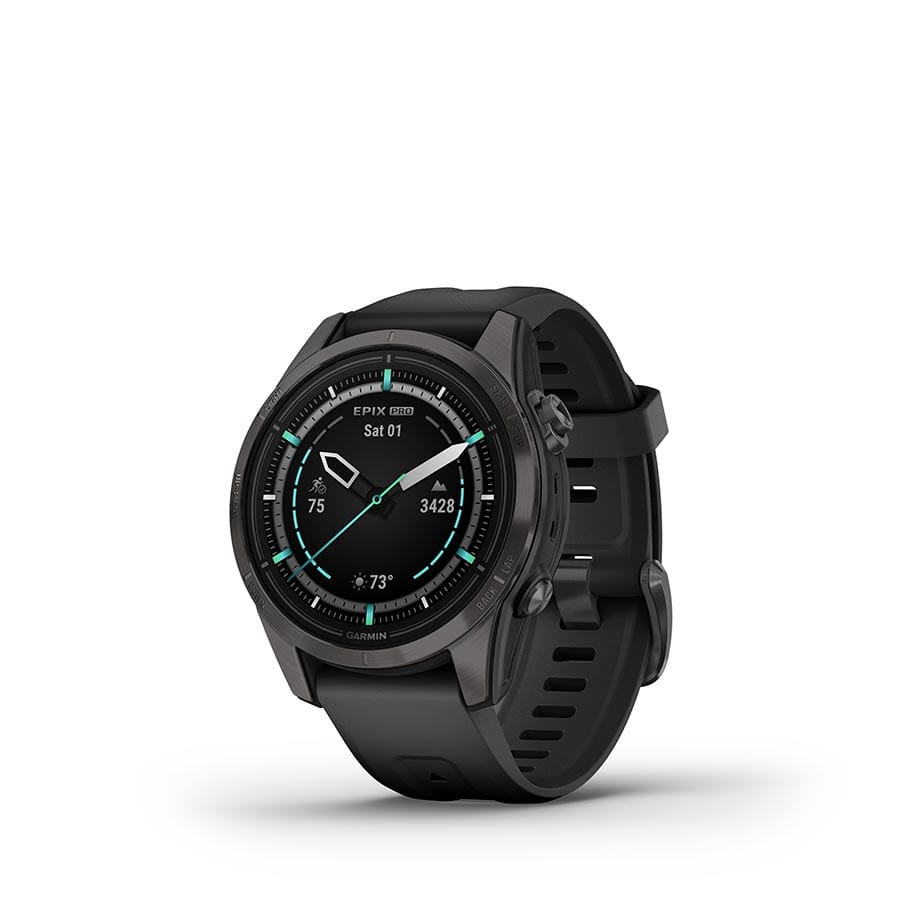 Garmin Epix Pro Sapphire Edition 42mm Titanium, Wristband: Black - Silicone Watches