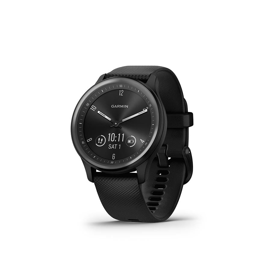 Garmin Vivomove Sport Black, Wristband: Black - Silicone Watches