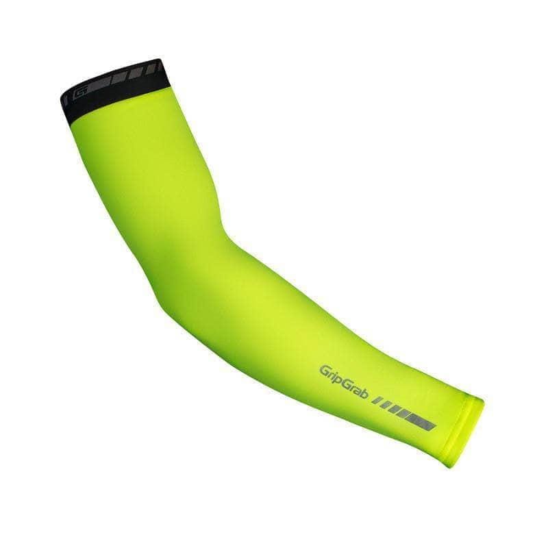 GripGrab Classic Thermal Arm Warmers Yellow Hi-Vis / Small Apparel - Apparel Accessories - Warmers - Arm