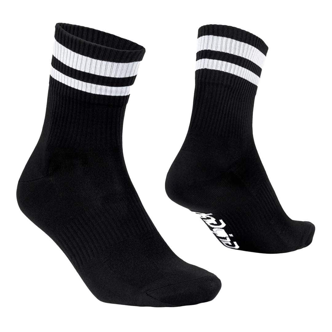 GripGrab Original Stripes Crew Socks Black / XS Apparel - Clothing - Socks