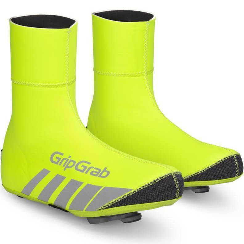 GripGrab RaceThermo Waterproof Winter Shoe Covers Yellow Hi-Vis / Small Apparel - Apparel Accessories - Shoe Covers