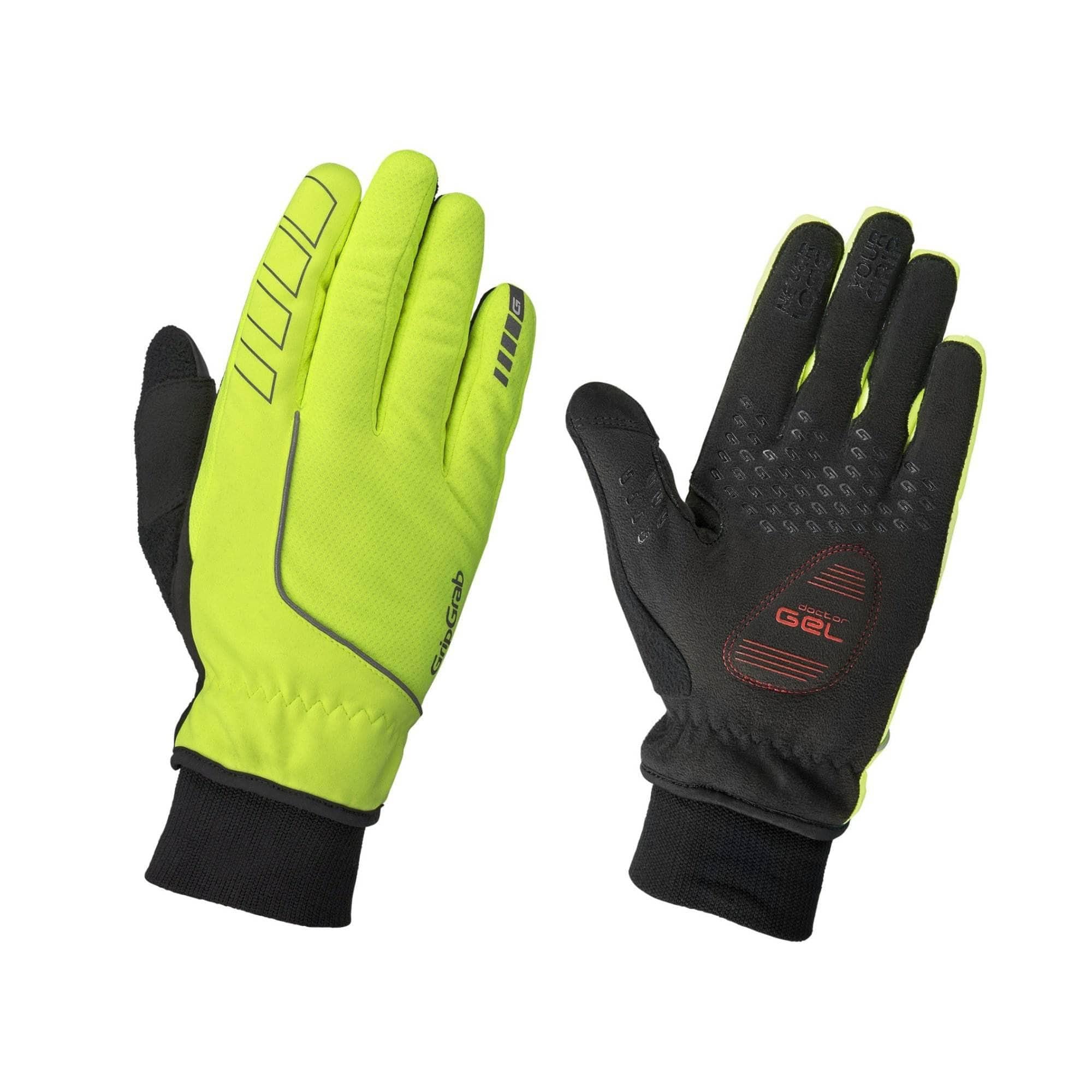 GripGrab Windster Windproof Winter Gloves Yellow Hi-Vis / XS Apparel - Apparel Accessories - Gloves - Road