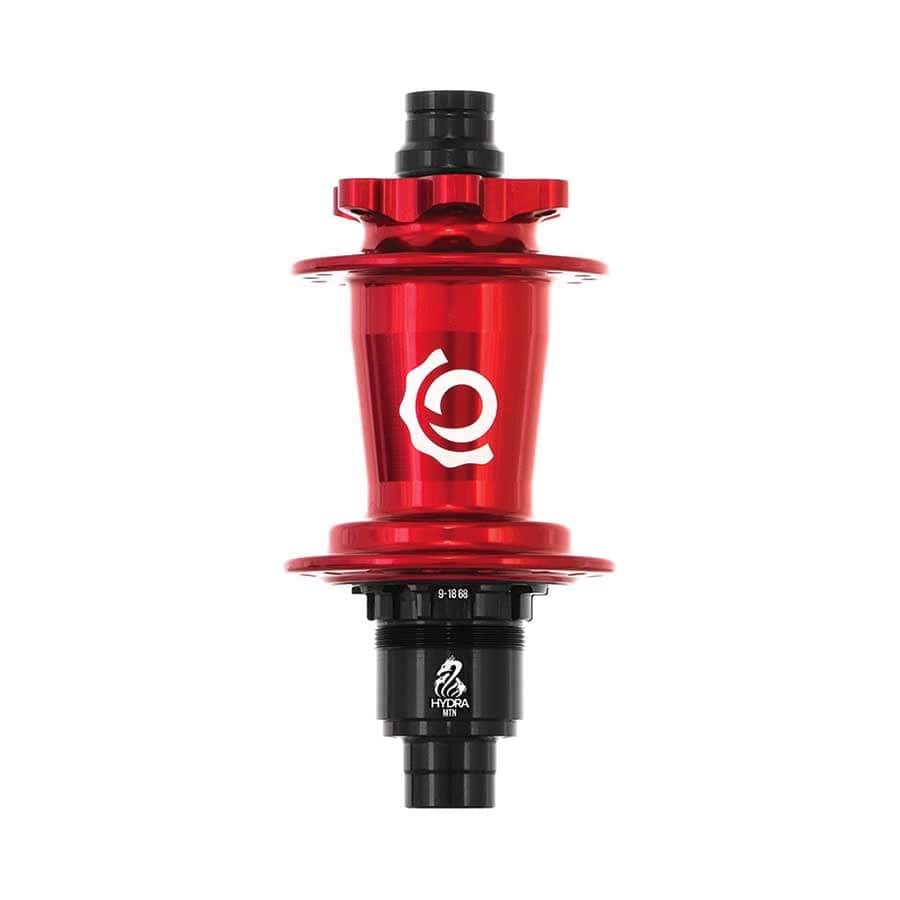 Industry Nine Hydra Classic Boost 6B Rear 32H, 12mm TA, 148mm, Shimano Micro Spline, Red Disc Hubs